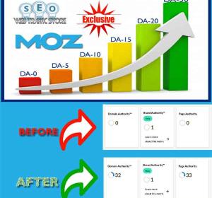 Boost your Domain Authority MOZ (DA) from 0 to 30+ within 5-30 Days